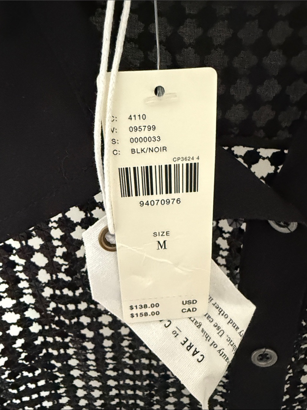 Pilcro Black Sequin Sheer Button-Down Shirt. Has amazing details. - Picture 2 of 4